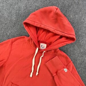 Champion x Todd Snyder Mens Medium Red Cotton French Terry Hoodie Sweatshirt